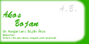 akos bojan business card
